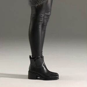 Black Leather Ankle Boots